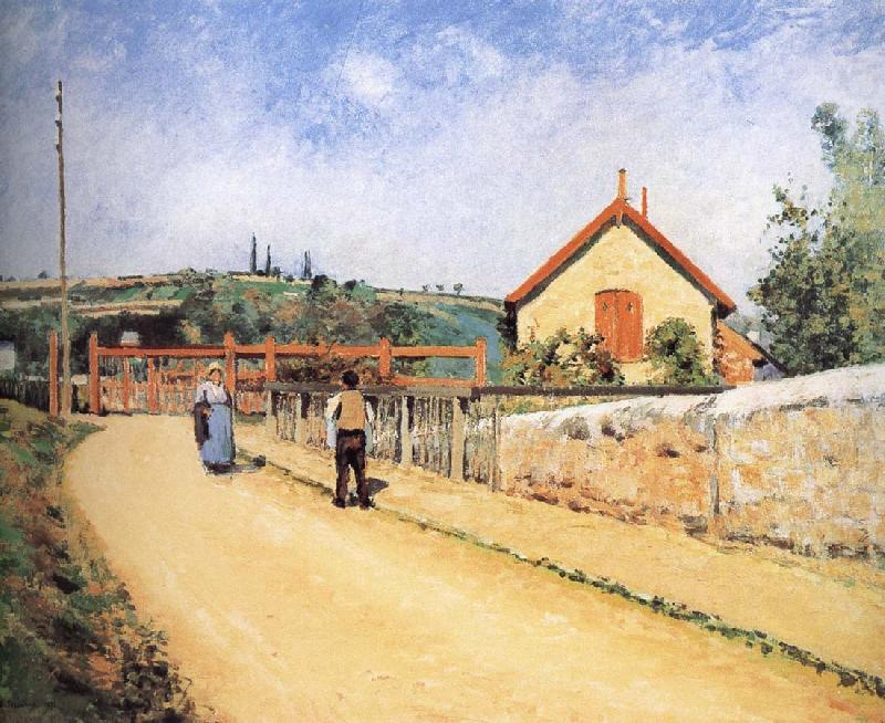 Pang plans Schwarz railway crossing, Camille Pissarro
